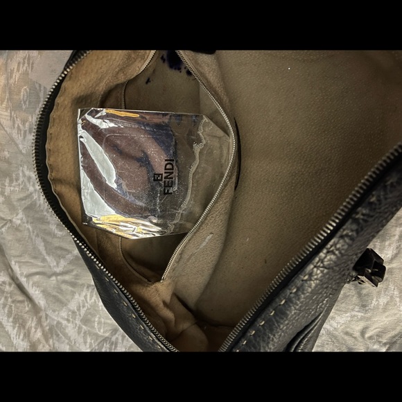 Authentic Fendi Selleria black leather bag. 15” long, 4.5” high and 3” wide. - Picture 9 of 10